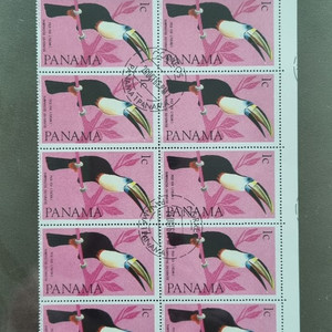 1965년 새시리즈 구관조 10매 외국 우표