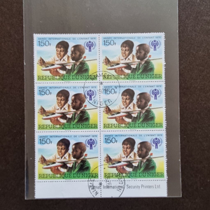 1979년 유니세프 아동의 해 150f 외국 6매 우표