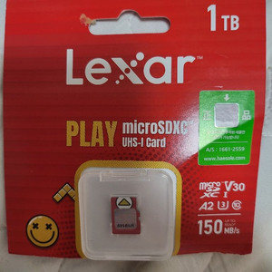 렉사 PLAY microSD 메모리카드 1TB 팝니다