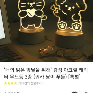 아크릴 캐릭터 무드등