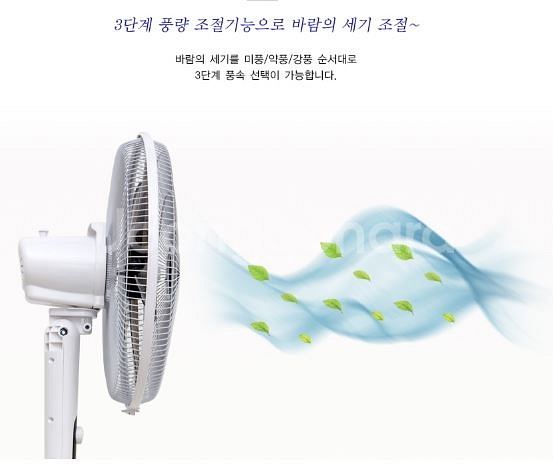 새상품 16인치 스탠드 5엽날개 선풍기 가정용 리모컨--4
