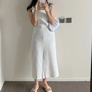 플로우링 모아 골지 나시원피스