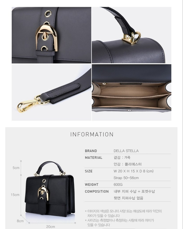 델라스퀘어 소가죽 크로스백--3