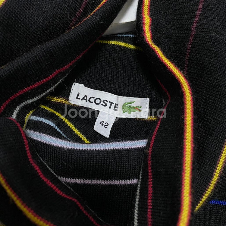 라코스테 로고 디자인 울 터틀넥 원피스--7