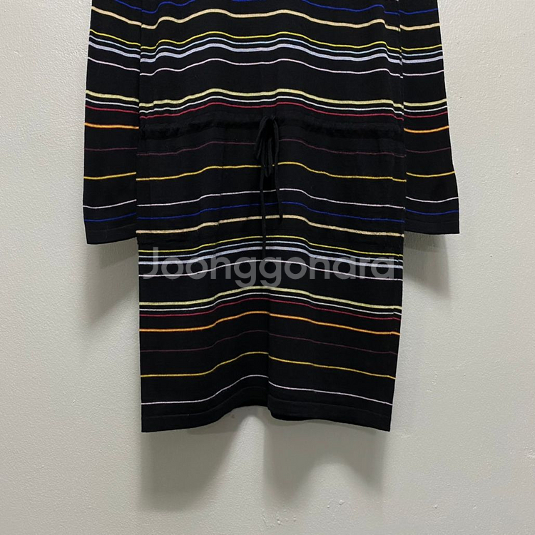 라코스테 로고 디자인 울 터틀넥 원피스--4