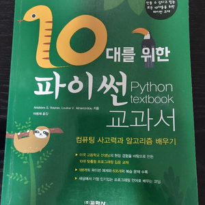 10대를 위한 파이썬 교과서 입문용 책