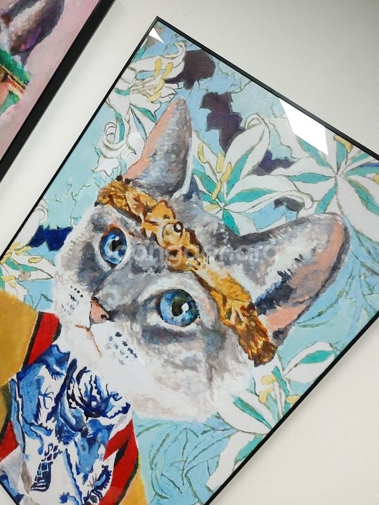 구찌 풍 대형액자 고양이그림 강아지그림 그림액자 팝니다--7