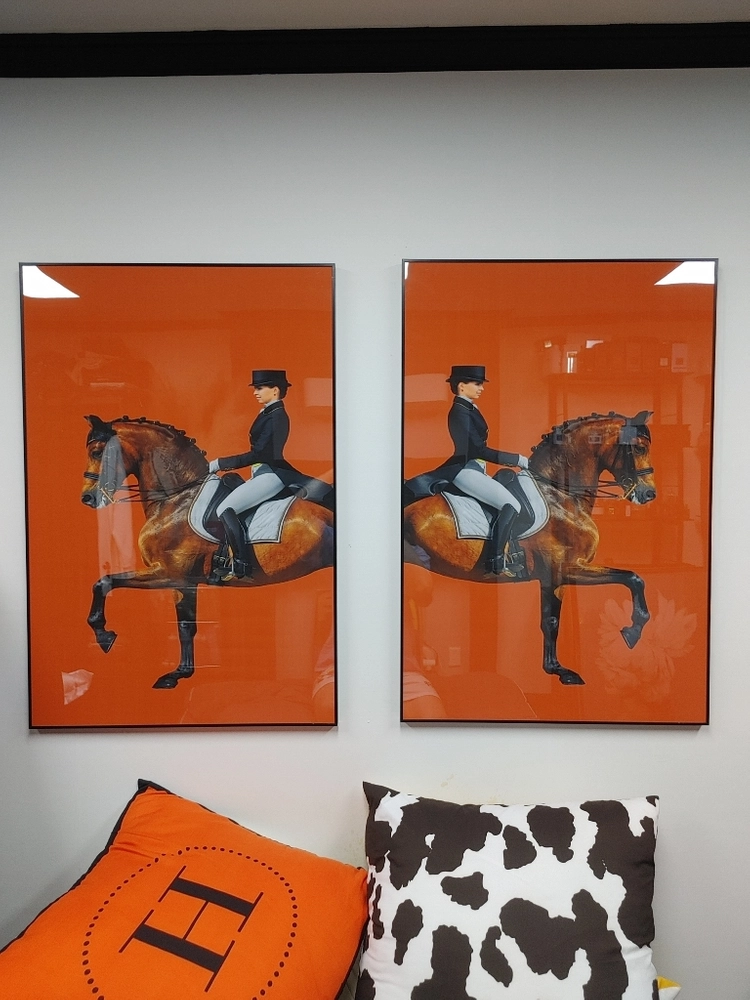 에르메스 풍 대형 말그림 승마그림 말액자 인테리어 소품 이미지