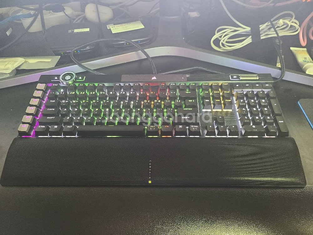 커세어 유선기계식 k100 rgb mxspeed 은축--2