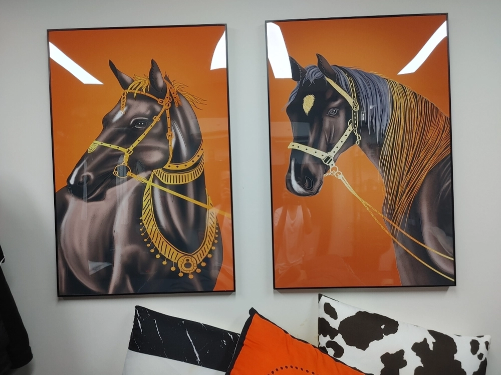 에르메스 풍 인테리어액자 말그림 말액자 그림액자 팝니다 이미지