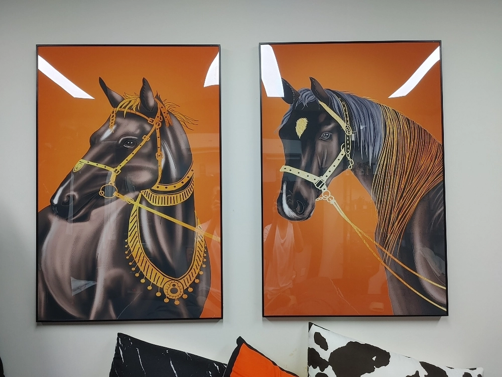 에르메스 풍 인테리어액자 말그림 말액자 그림액자 팝니다 이미지