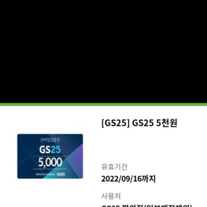 gs25모바일상품권 5천원권