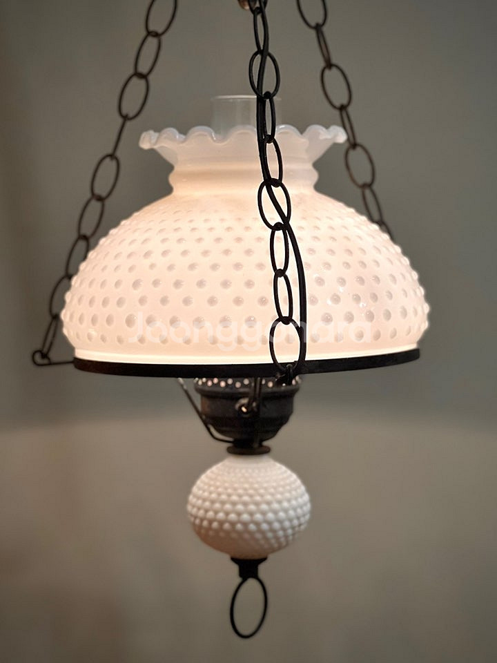 엔틱밀크글라스팬던트등,빈티지조명,까페조명 천장등--2