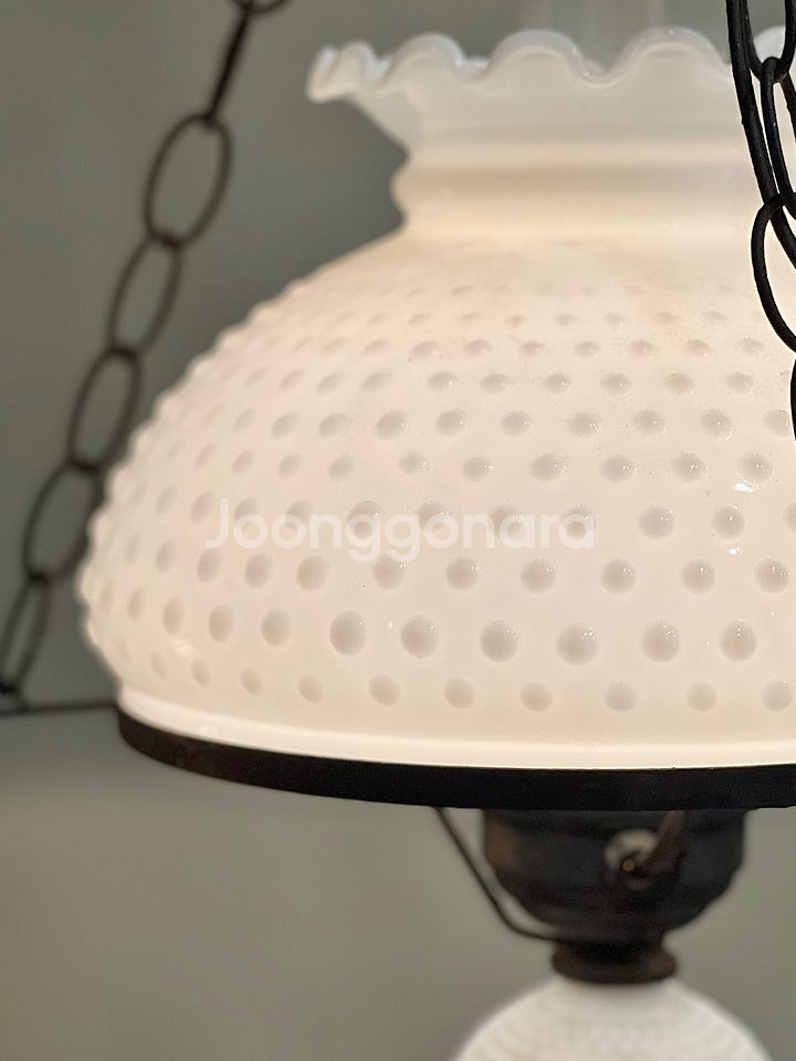 엔틱밀크글라스팬던트등,빈티지조명,까페조명 천장등--3