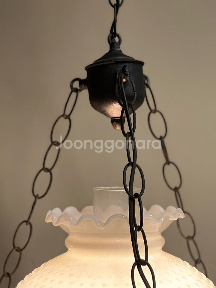 엔틱밀크글라스팬던트등,빈티지조명,까페조명 천장등--7