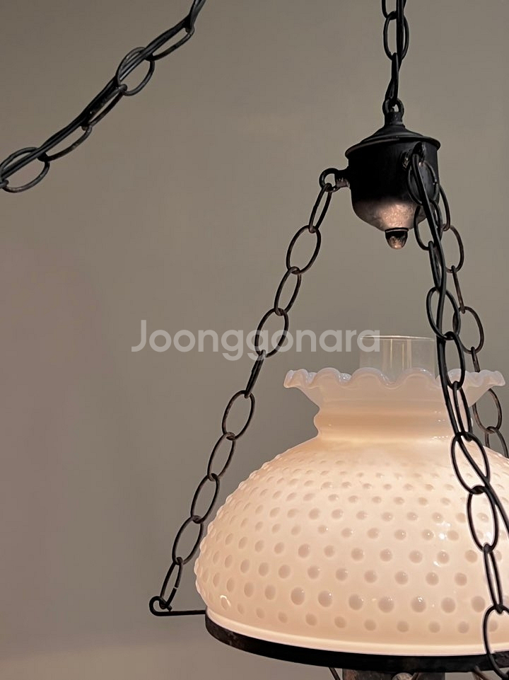 엔틱밀크글라스팬던트등,빈티지조명,까페조명 천장등--8