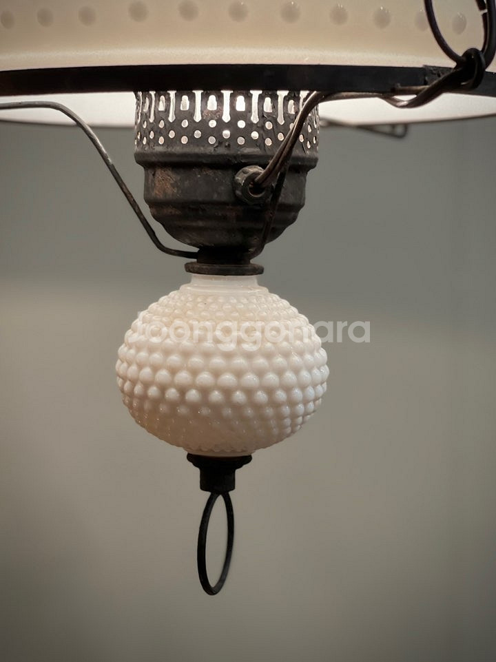 엔틱밀크글라스팬던트등,빈티지조명,까페조명 천장등--5