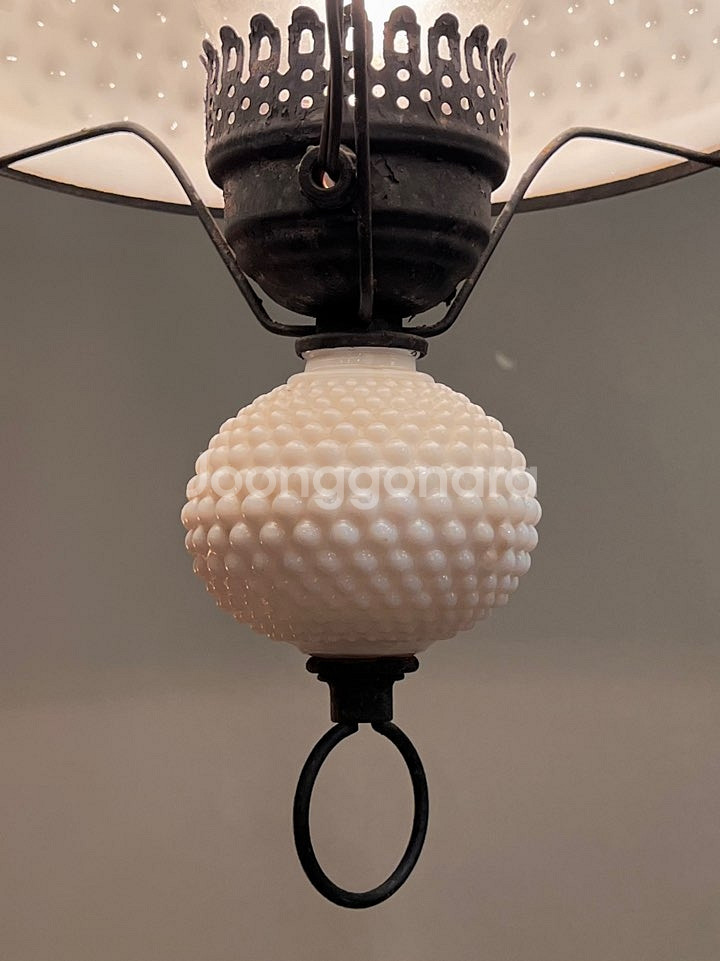 엔틱밀크글라스팬던트등,빈티지조명,까페조명 천장등--6