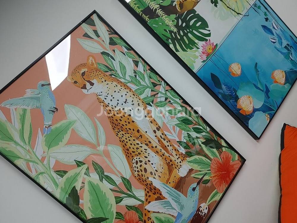 표범그림 동물그림 그림액자 인테리어액자 대형그림 팝니다--6