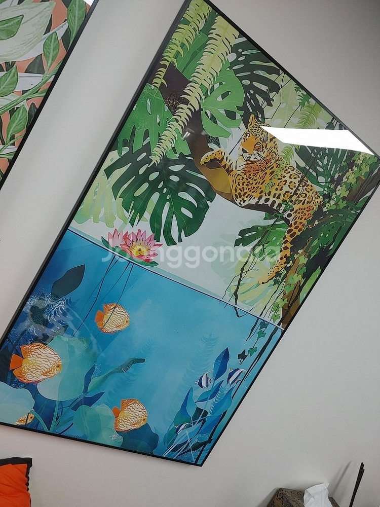 표범그림 동물그림 그림액자 인테리어액자 대형그림 팝니다--4