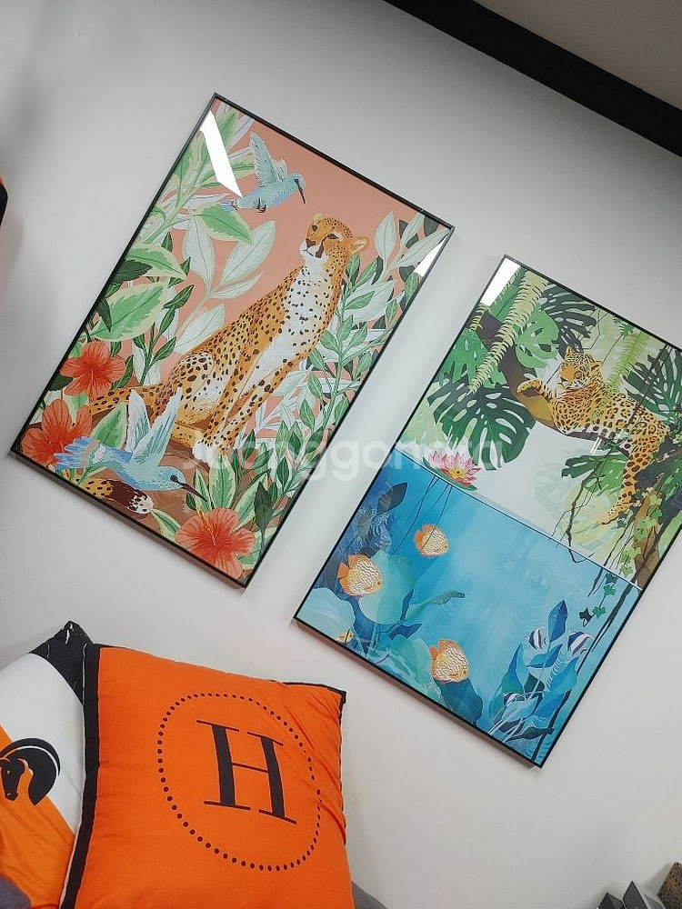 표범그림 동물그림 그림액자 인테리어액자 대형그림 팝니다--2