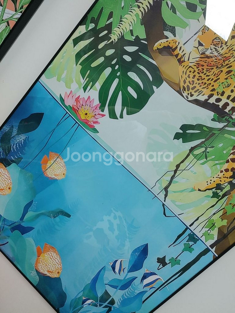 표범그림 동물그림 그림액자 인테리어액자 대형그림 팝니다--5