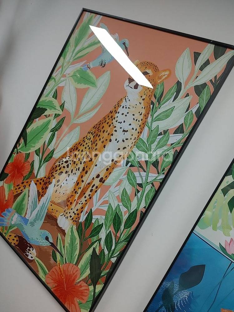 표범그림 동물그림 그림액자 인테리어액자 대형그림 팝니다--3