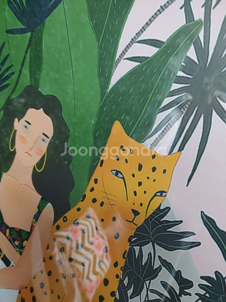 휴양지여인 그림액자 인테리어액자 표범액자 대형그림 팜--8