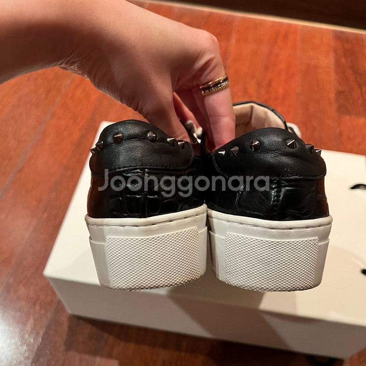 핸드메이드 천연소가죽 더블다운 스니커즈--3