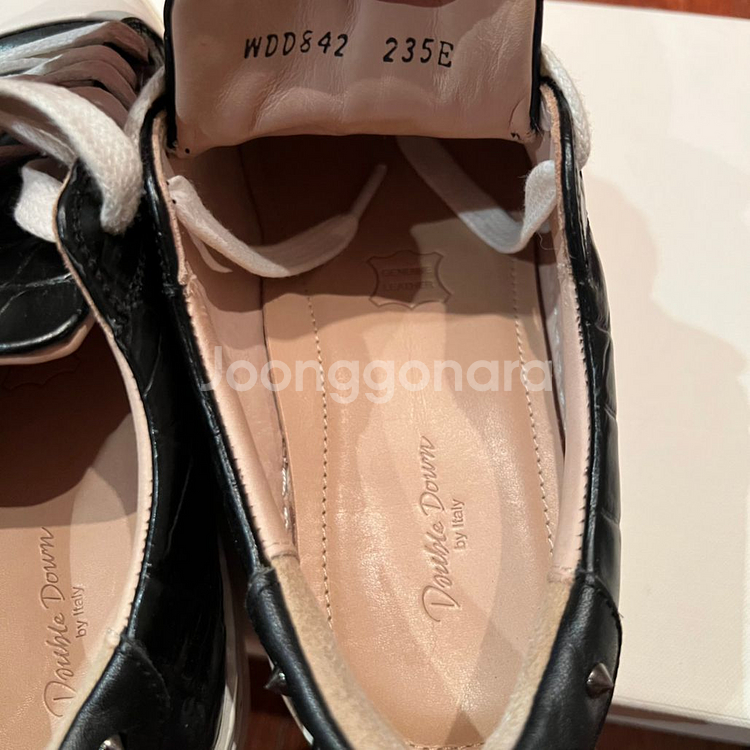 핸드메이드 천연소가죽 더블다운 스니커즈--4