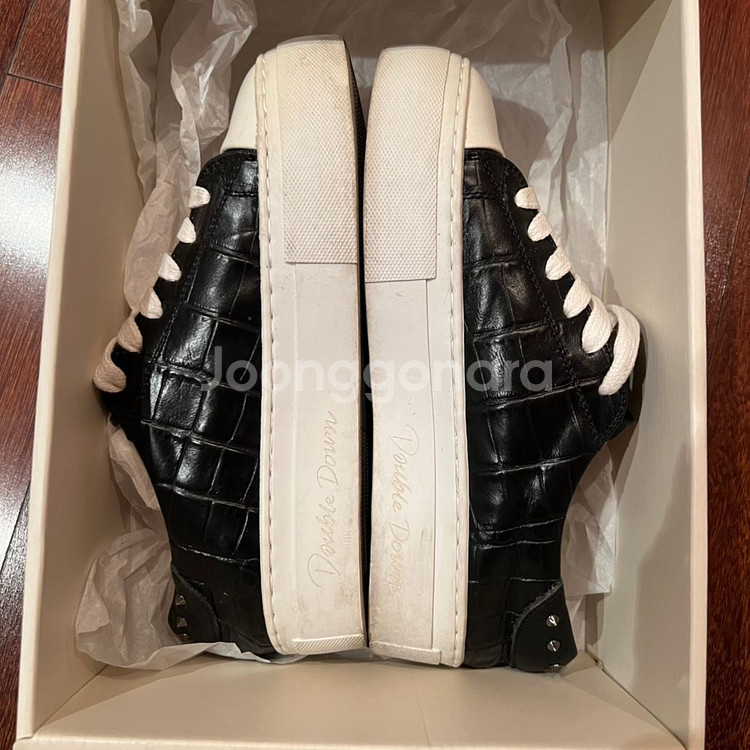 핸드메이드 천연소가죽 더블다운 스니커즈--6