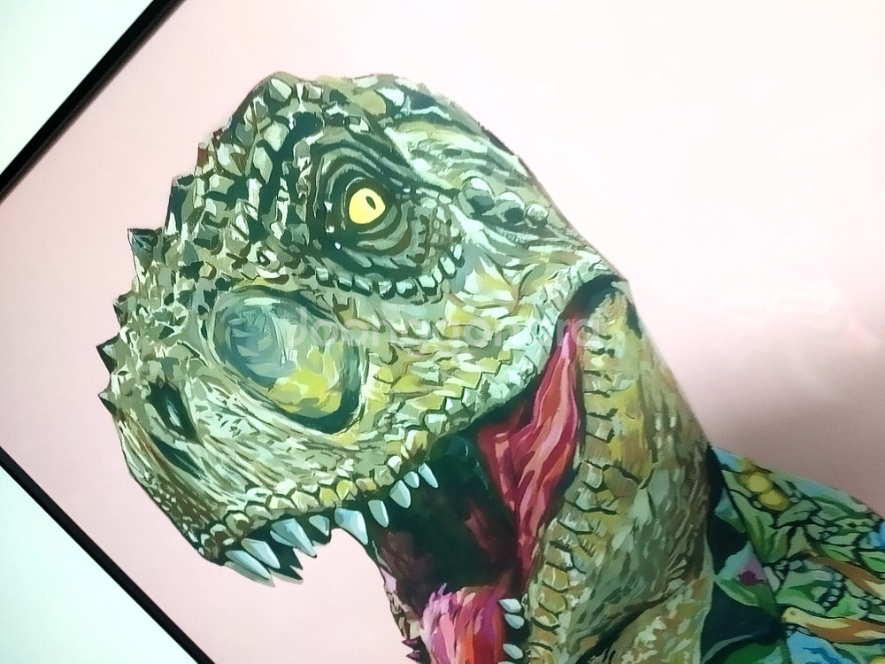 구찌 풍 티라노그림 공룡그림 인테리어액자 초대형액자 팜--5