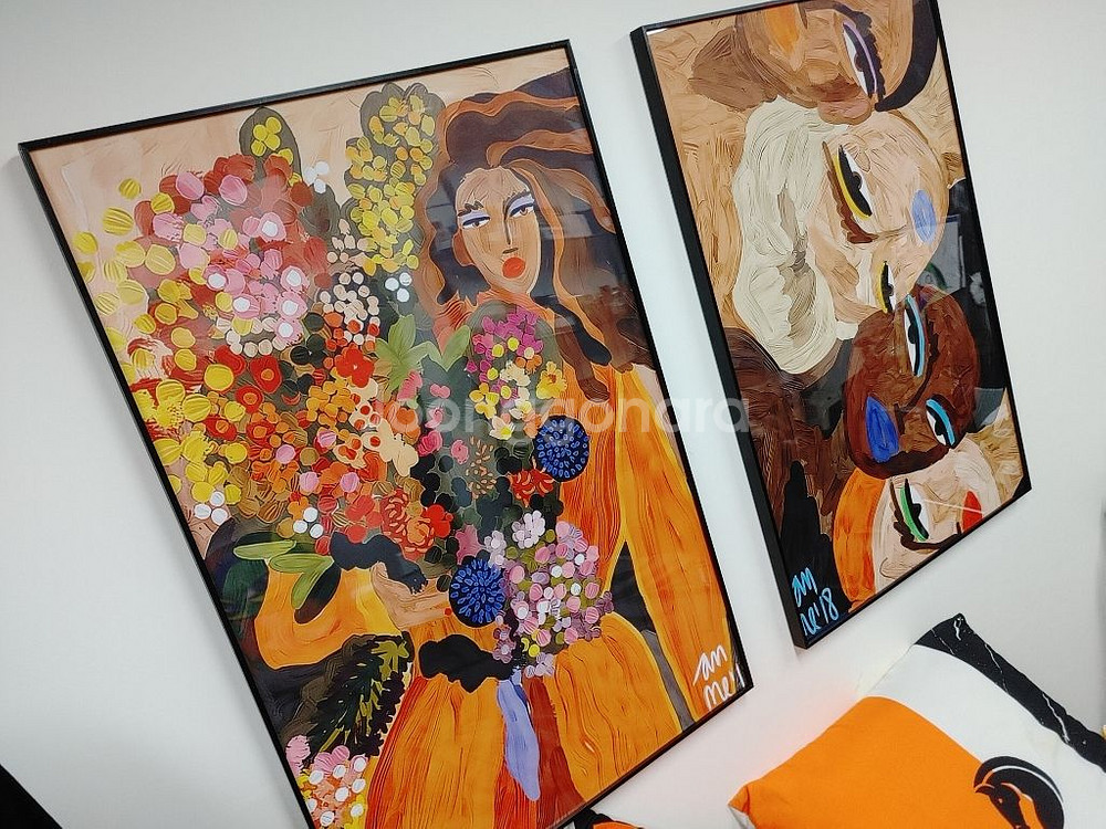 에르메스 풍 럭셔리그림 그림액자 대형그림 팝아트액자 팜--3
