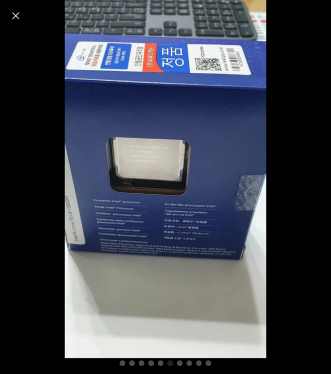 컴퓨터 CPU 인텔 i9 10900kf (정품 S급) 이미지