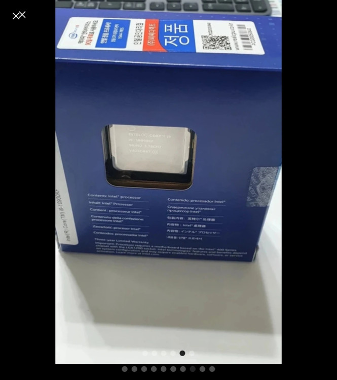 컴퓨터 CPU 인텔 i9 10900kf (정품 S급) 이미지