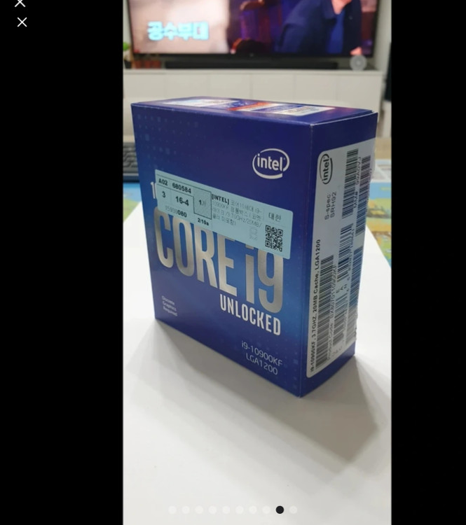 컴퓨터 CPU 인텔 i9 10900kf (정품 S급) 이미지