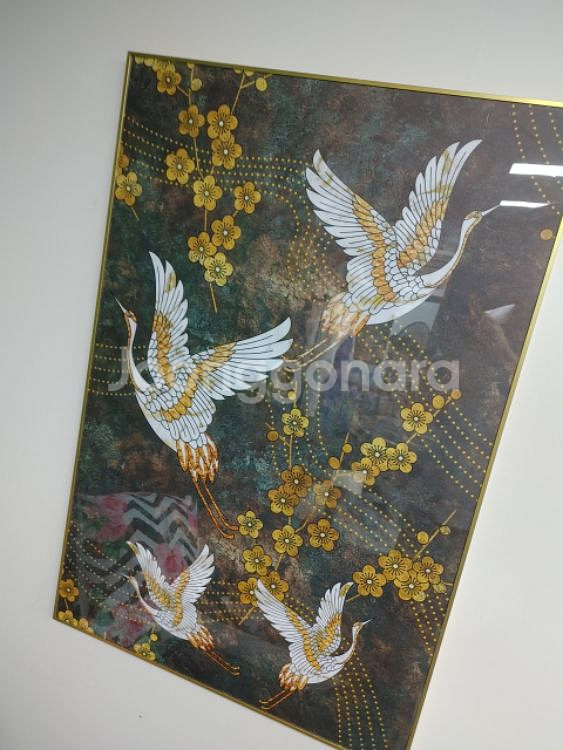 학그림 골드액자 그림 액자 인테리어 소품 골드 황금--4