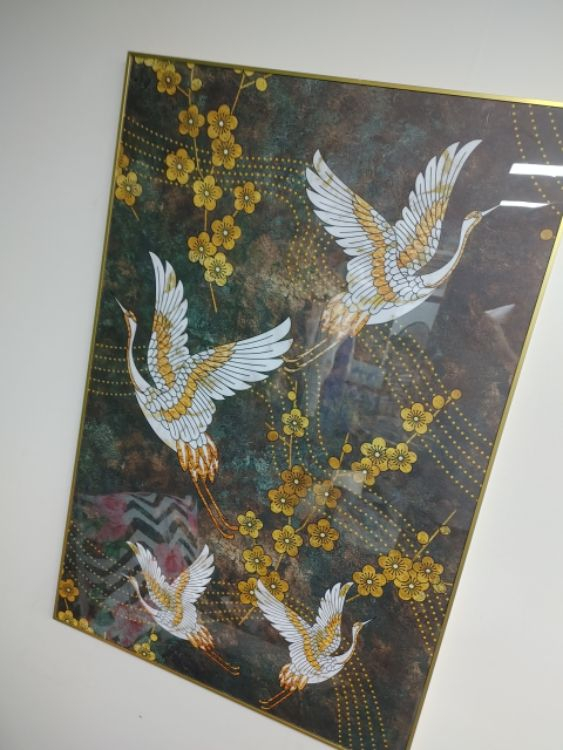 학그림 골드액자 그림 액자 인테리어 소품 골드 황금--4