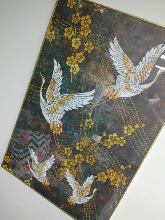 학그림 골드액자 그림 액자 인테리어 소품 골드 황금--2