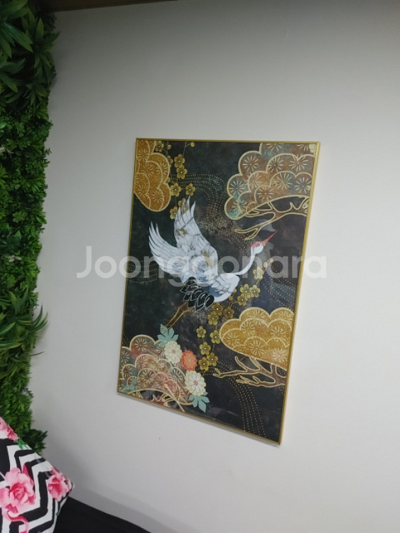 학그림 동물그림 그림 액자 인테리어 소품 대형 동양화--3