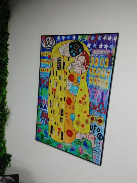 키스하는연인 그림액자 인테리어액자 초대형그림 팜 이미지