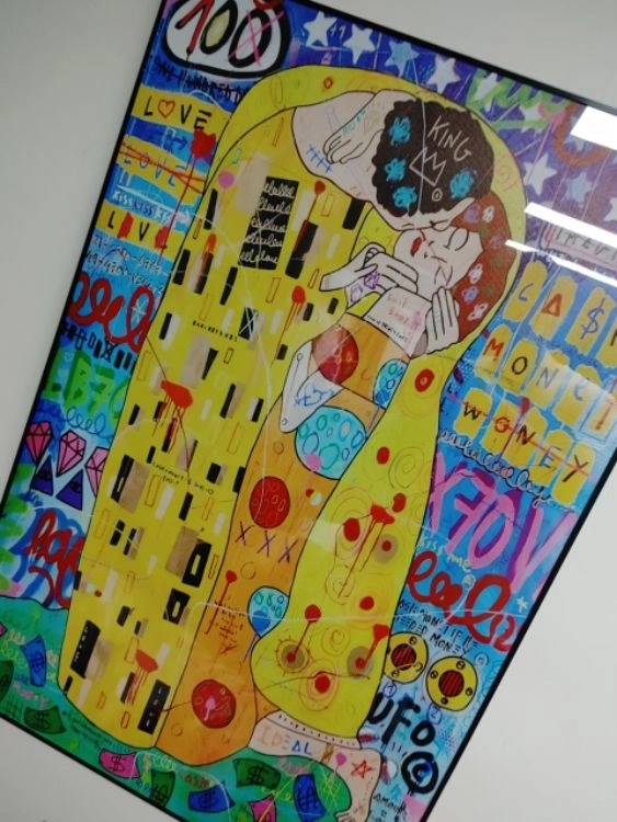 키스하는연인 그림액자 인테리어액자 초대형그림 팜 이미지