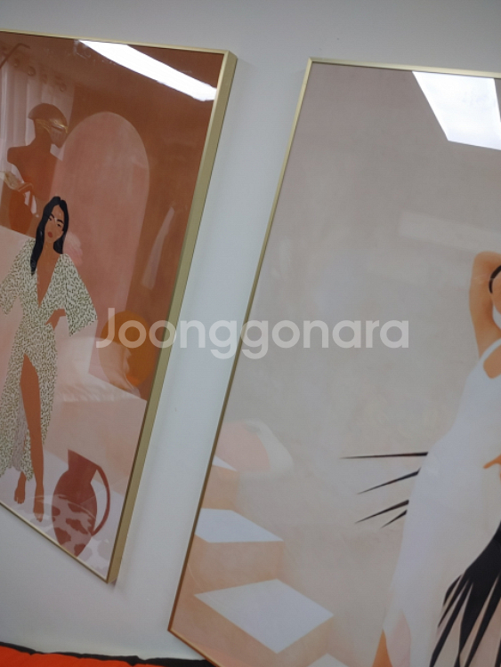 휴양지여인 인테리어액자 그림액자 유화그림 대형그림 팜--7