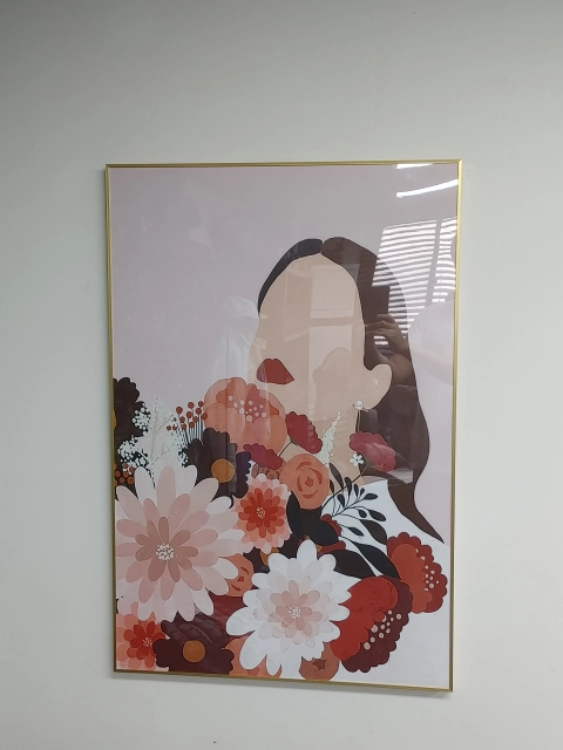 인테리어액자 그림액자 플라워여인 초대형액자 팝니다 이미지