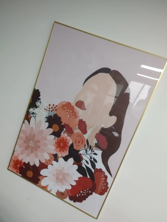 인테리어액자 그림액자 플라워여인 초대형액자 팝니다 이미지