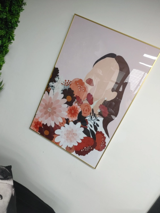 인테리어액자 그림액자 플라워여인 초대형액자 팝니다 이미지
