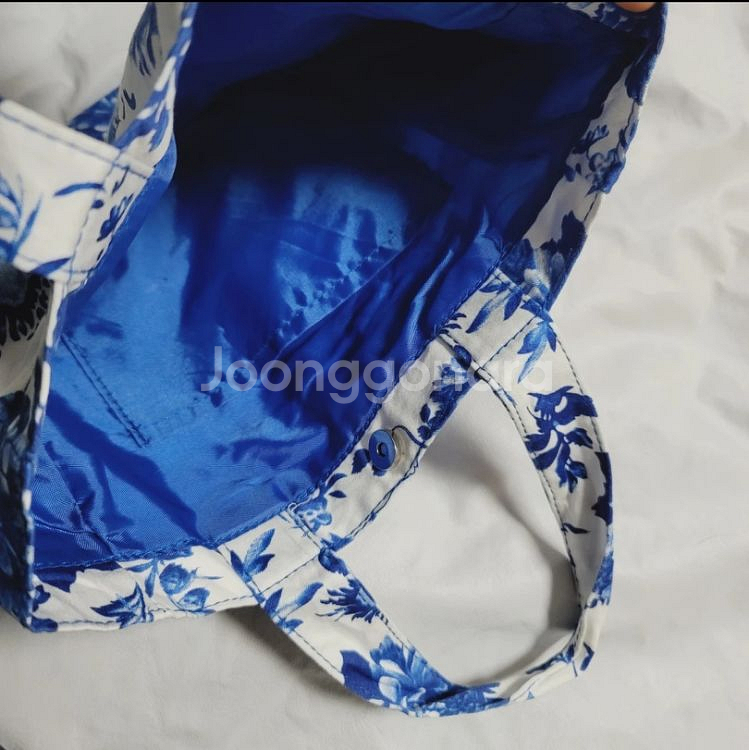 빈티지 푸른 국화가방--2