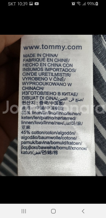 (L) 타미힐피거 린넨셔츠 스트라이프 마남방--4