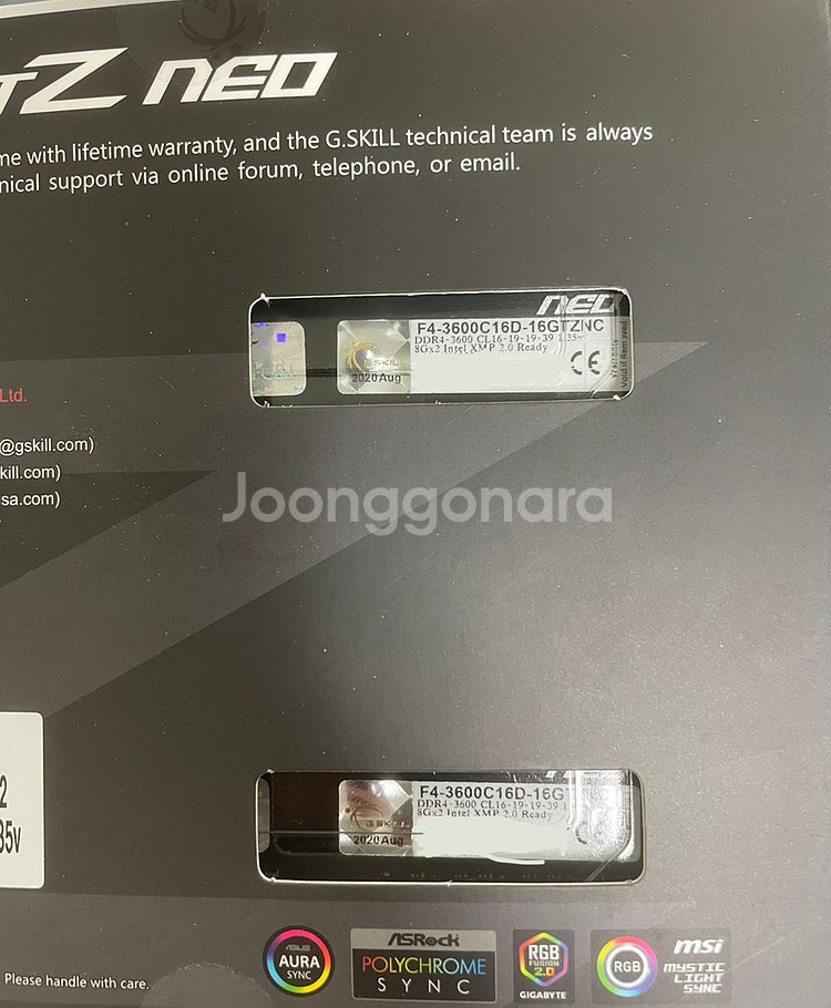 Gskill Trident Z Neo C3600cl16--3