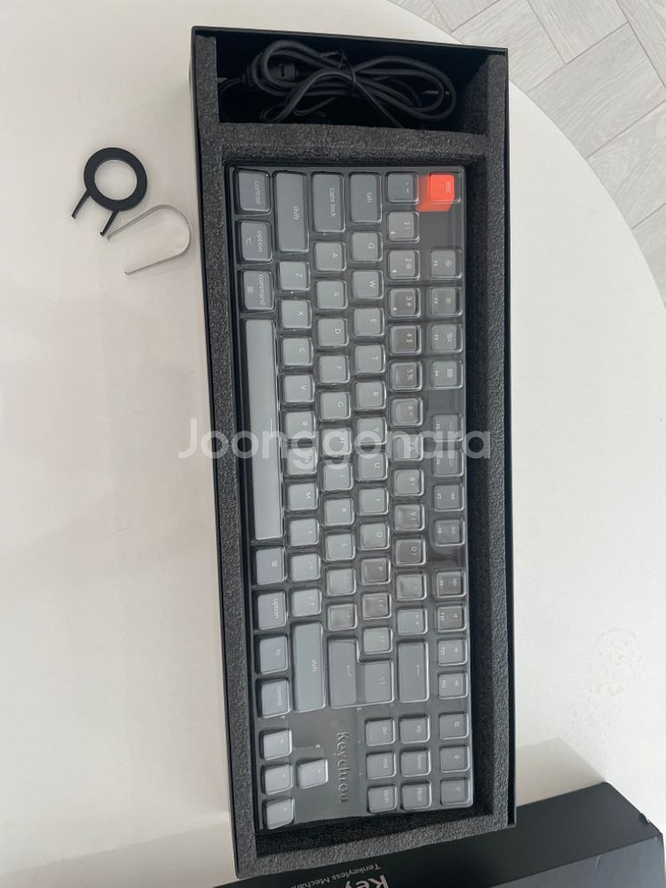 키크론 K8 WHITE LED 기계식 핫스왑 갈축--3